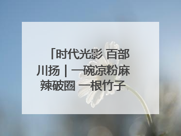 时代光影 百部川扬｜一碗凉粉麻辣破圈 一根竹子时尚跨界
